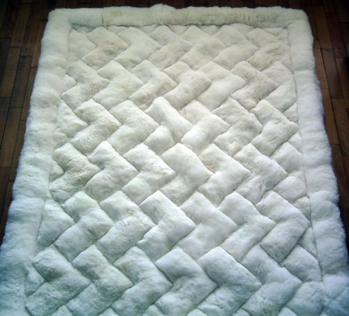Baby Alpaca Fur Rug White. AR0118